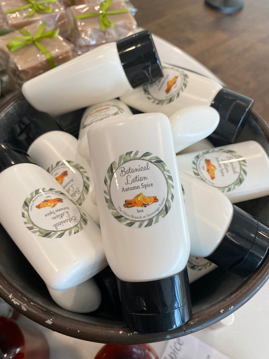 Travel Size Organic Botanical Lotion The Olive Branch at Sovereign Farms