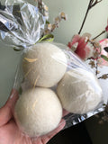 Organic Wool Dryer Balls Set of 3