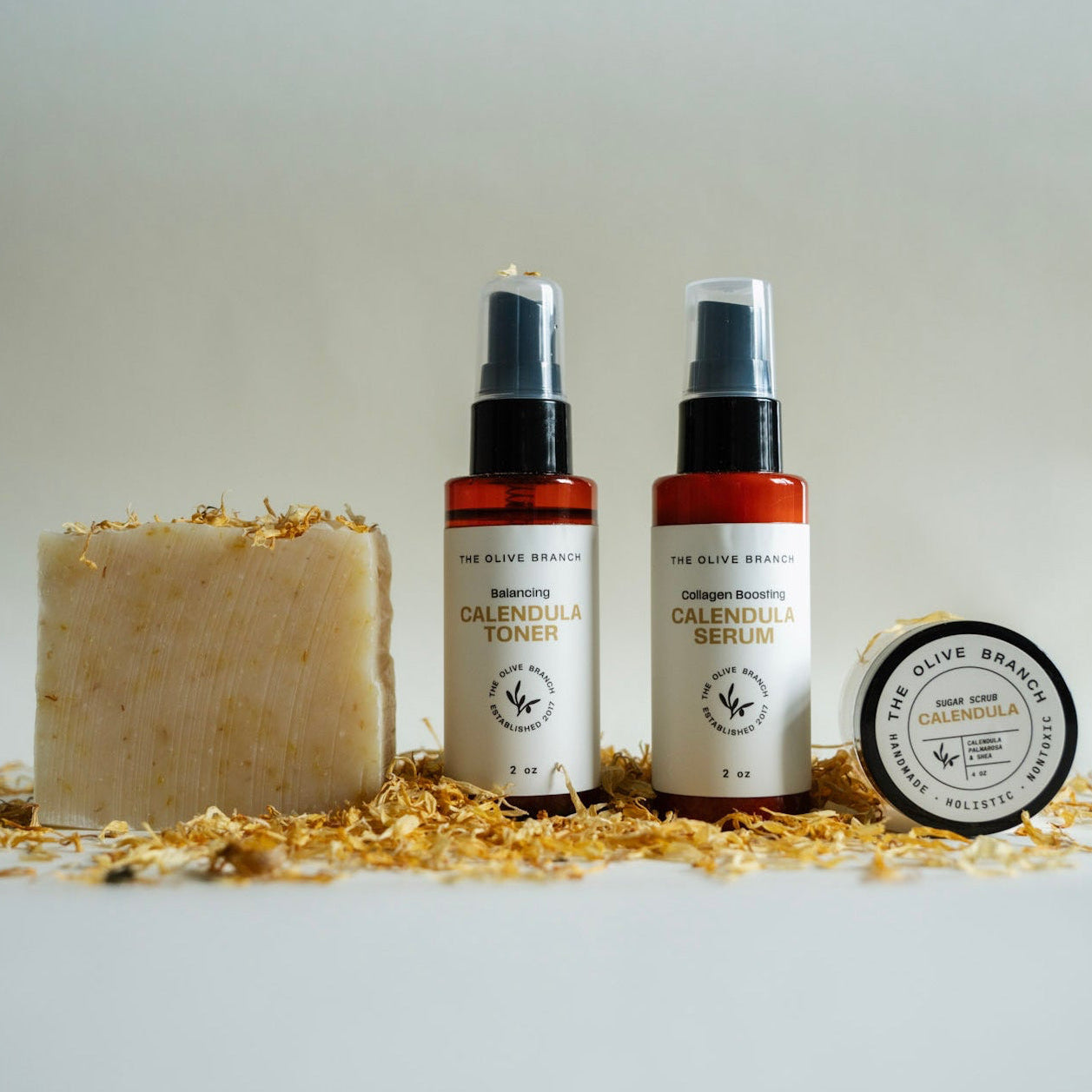 Calendula 5 Piece Set, 2 minute Skin Care Routine