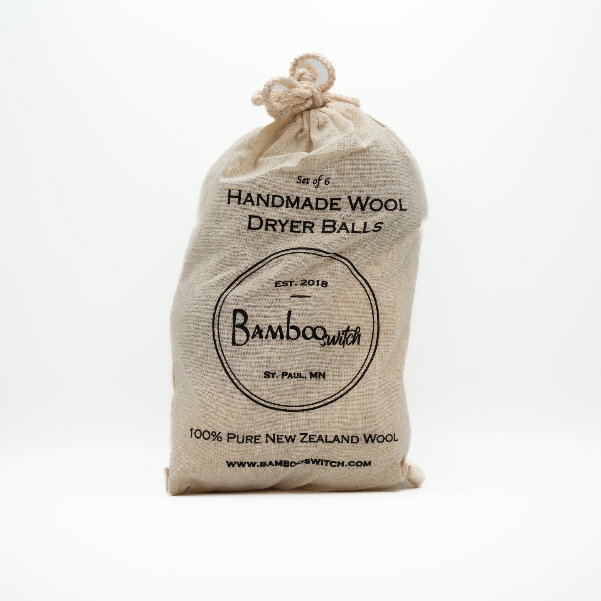 Organic Wool Dryer Balls Set of 6