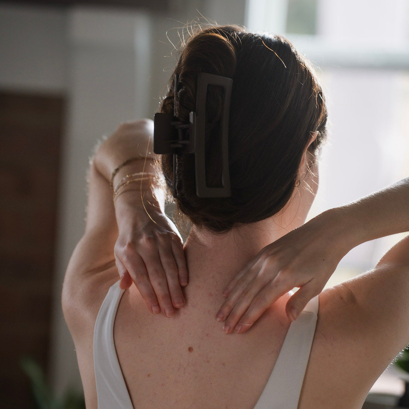 Woman using whole body health serum