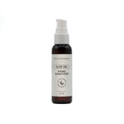 Bottle of aloe gel hand sanitizer on a white background
