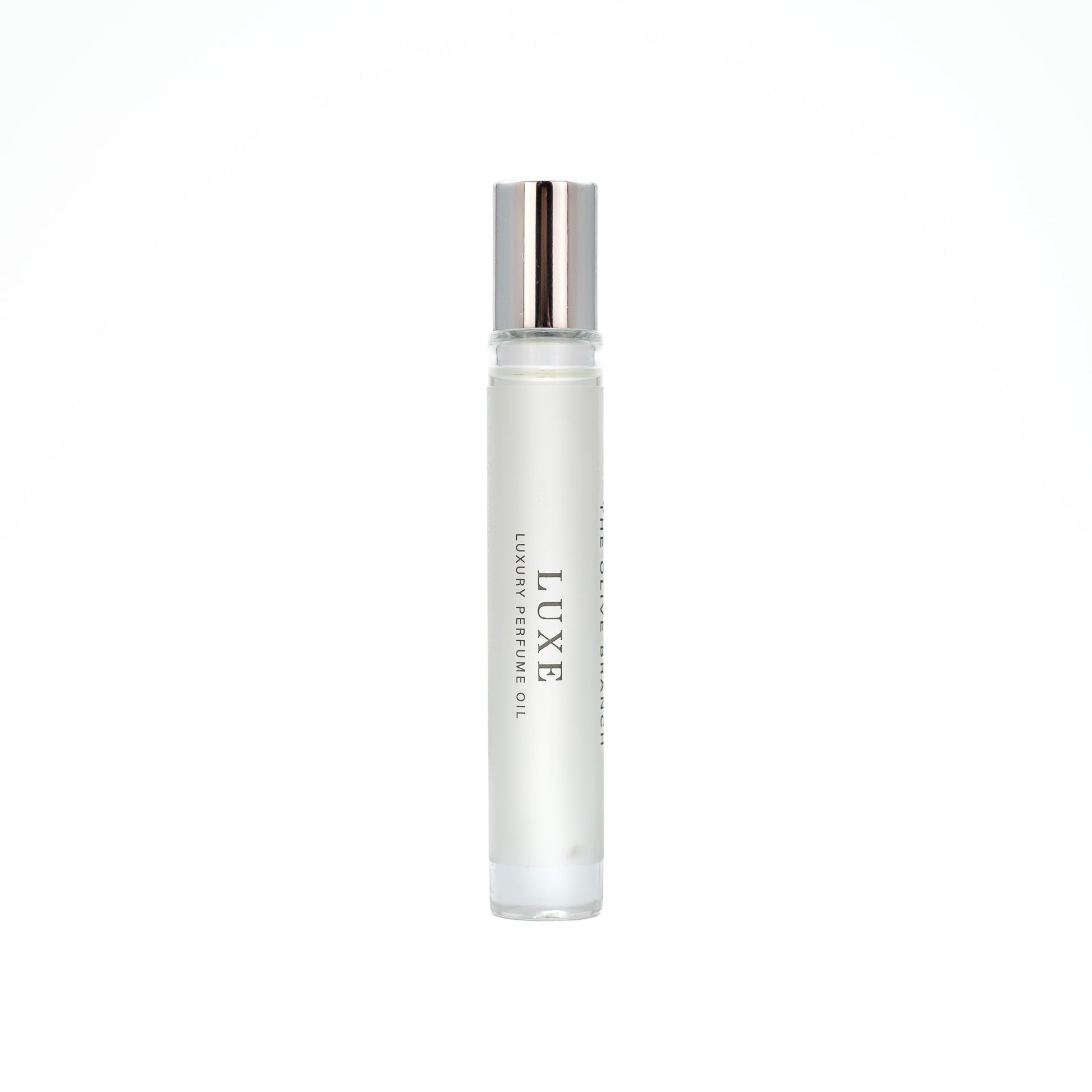 Luxe luxury perfume oil on a white background