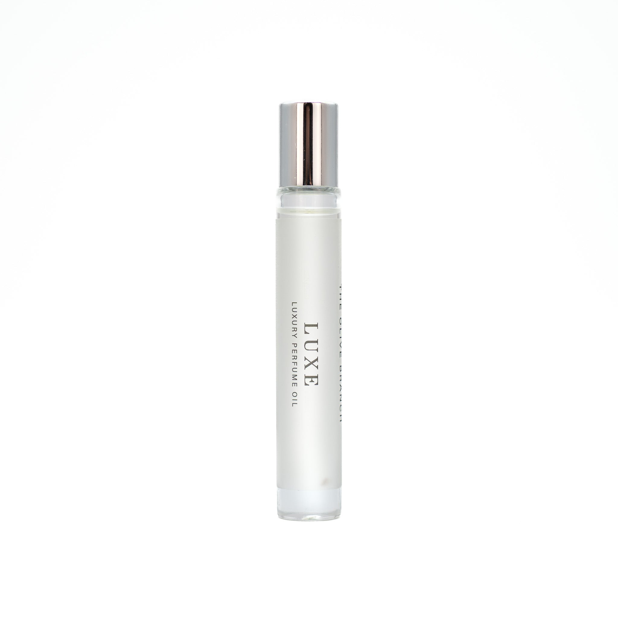 Luxe luxury perfume oil on a white background
