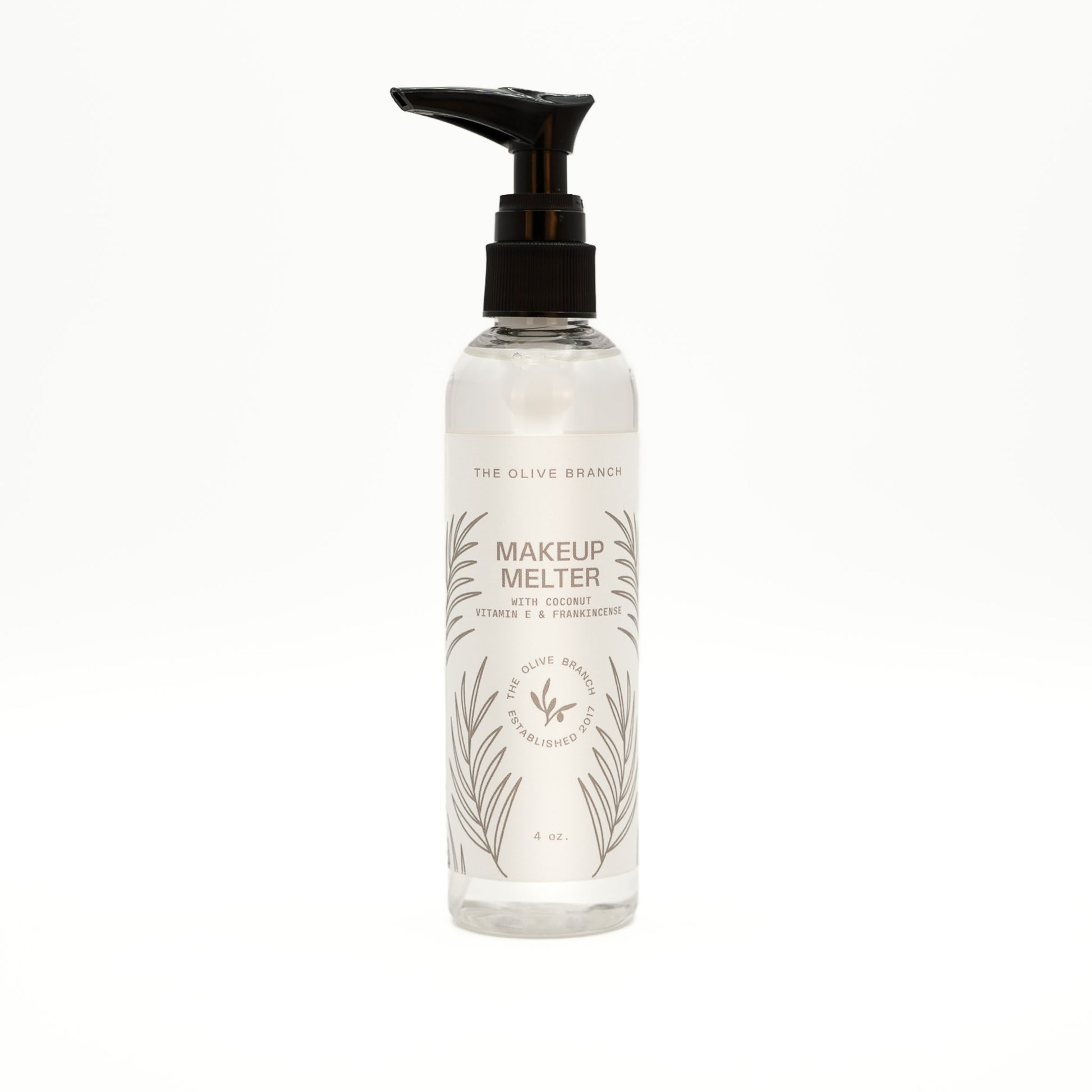 Makeup Melter bottle with pump on a white background
