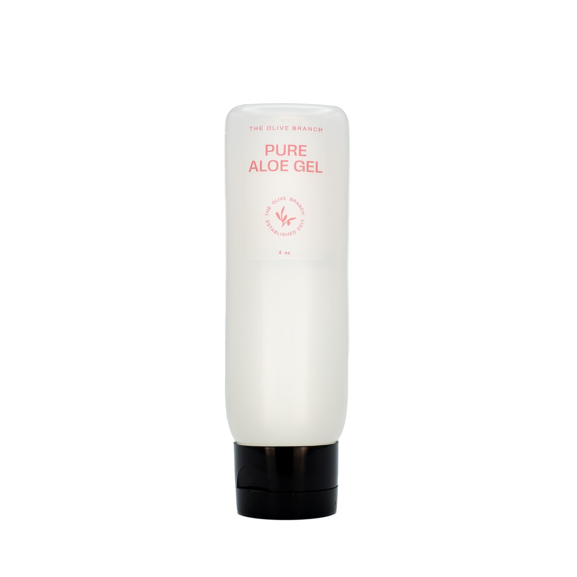 Tube of Pure Aloe Gel on a white background