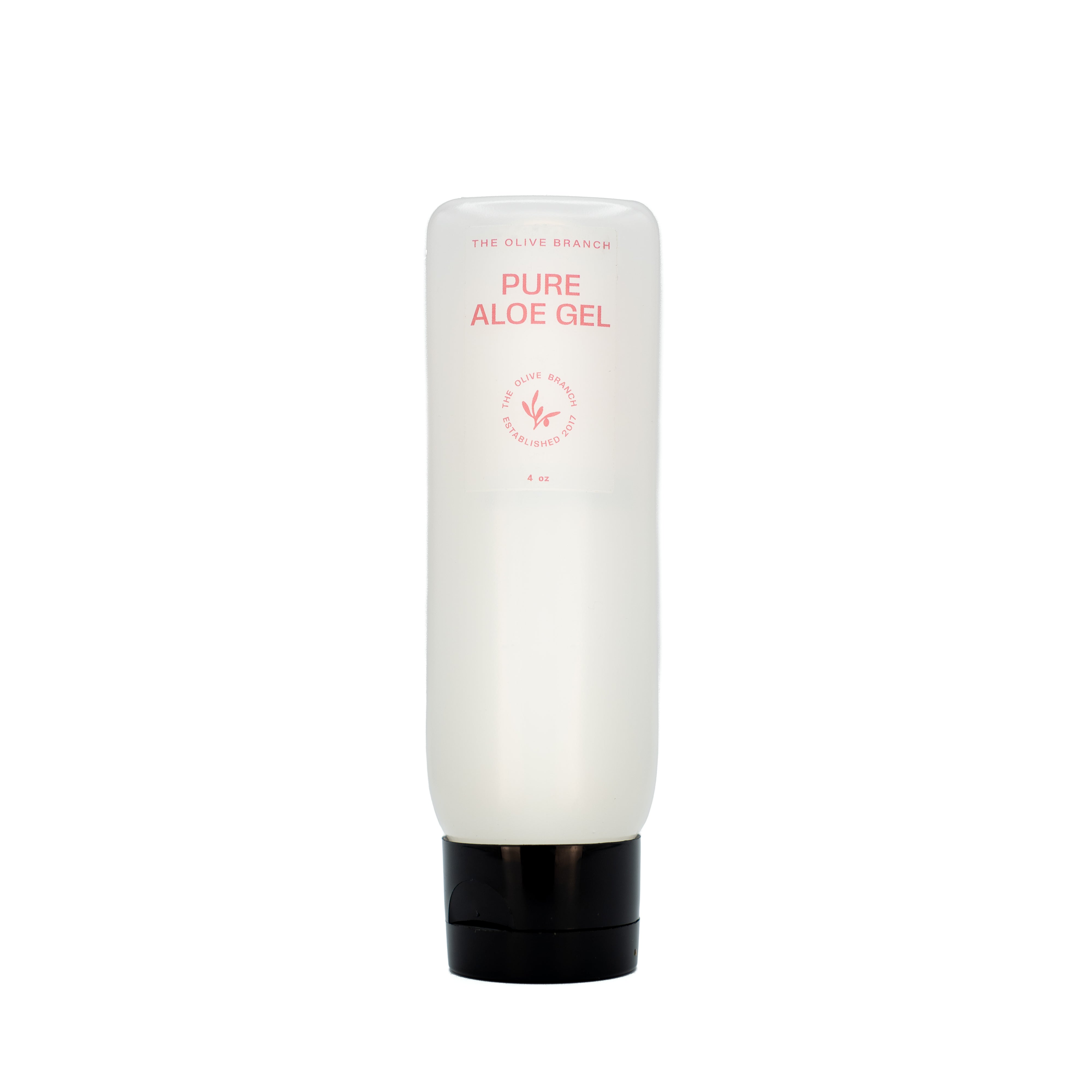 Tube of Pure Aloe Gel on a white background